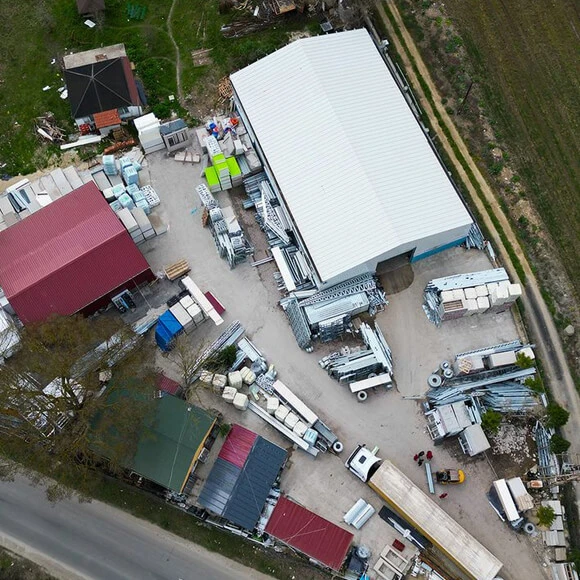 6000 m2 prefabrik üretim alanı